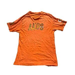 AKOO Brand Shirt Adult 4XL Orange Streetwear‎ Star Monster Spellout Logo Mens